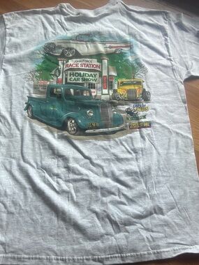 Vintage 2007 y2k John Force Racing Team holiday car show shirt men’s large